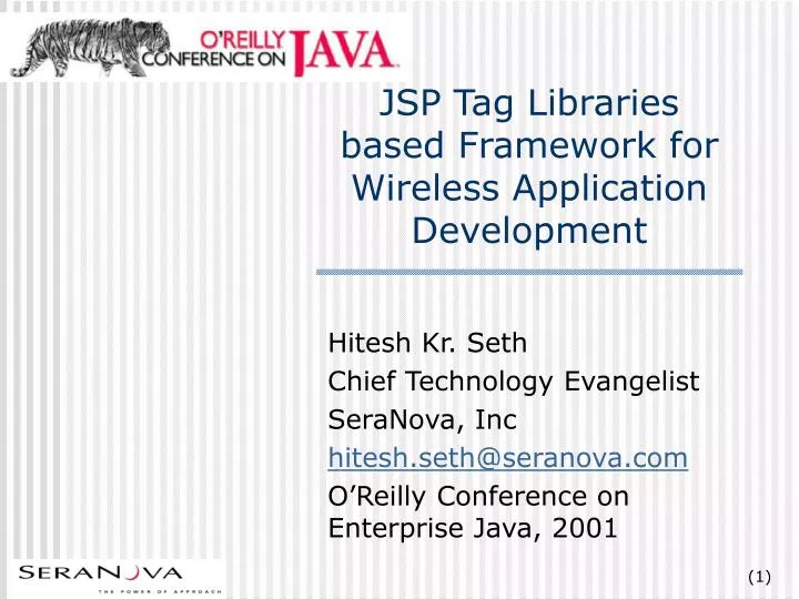 jsp tag libraries based framework for wireless application development