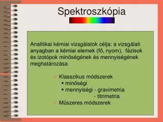 Spektroszkópia