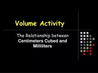 Volume Activity