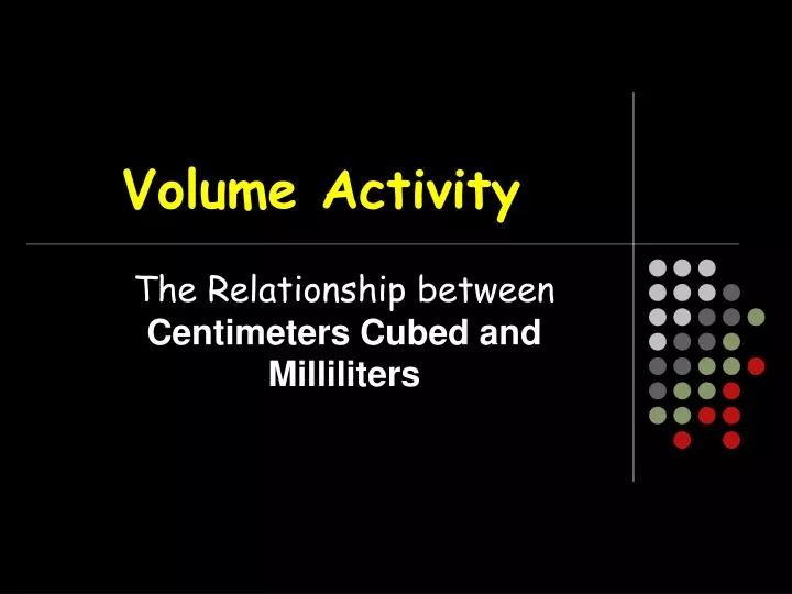 volume activity