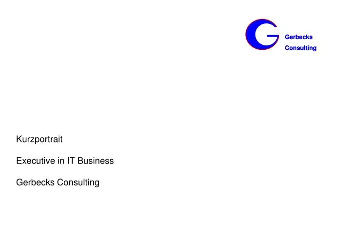 kurzportrait executive in it business gerbecks consulting