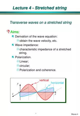 Lecture 4 - Stretched string