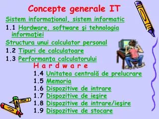 concepte generale it
