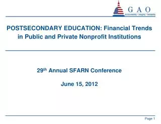 POSTSECONDARY EDUCATION: Financial Trends in Public and Private Nonprofit Institutions