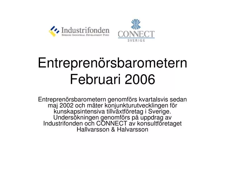 entrepren rsbarometern februari 2006
