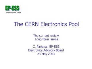 The CERN Electronics Pool