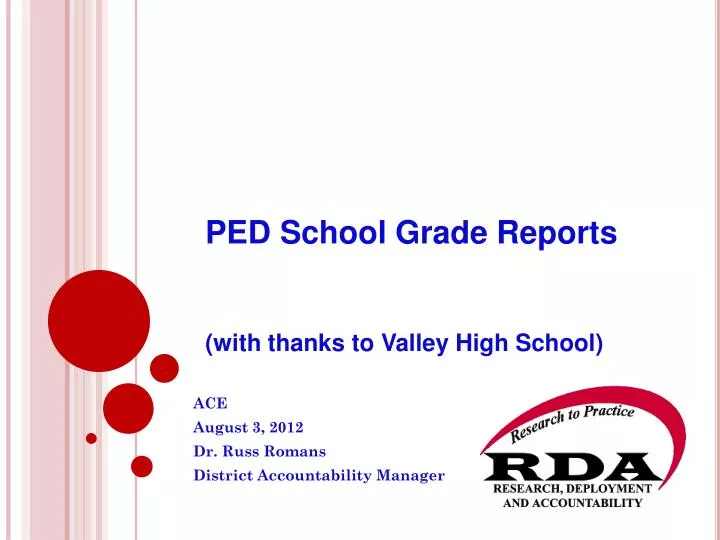 ped school grade reports with thanks to valley high school
