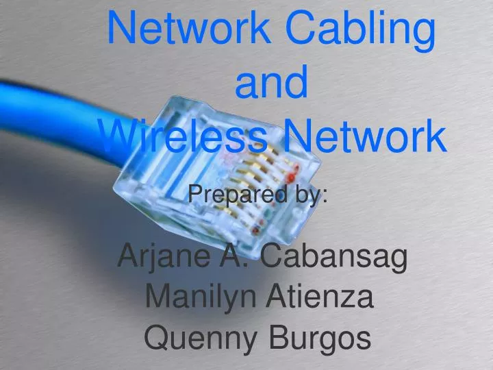network cabling and wireless network