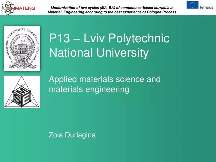 p13 lviv polytechnic national university applied materials science and materials engineering
