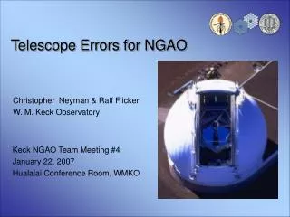 Telescope Errors for NGAO