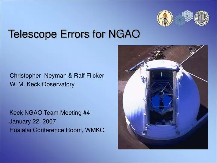 telescope errors for ngao