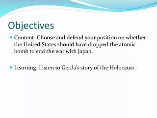 objectives