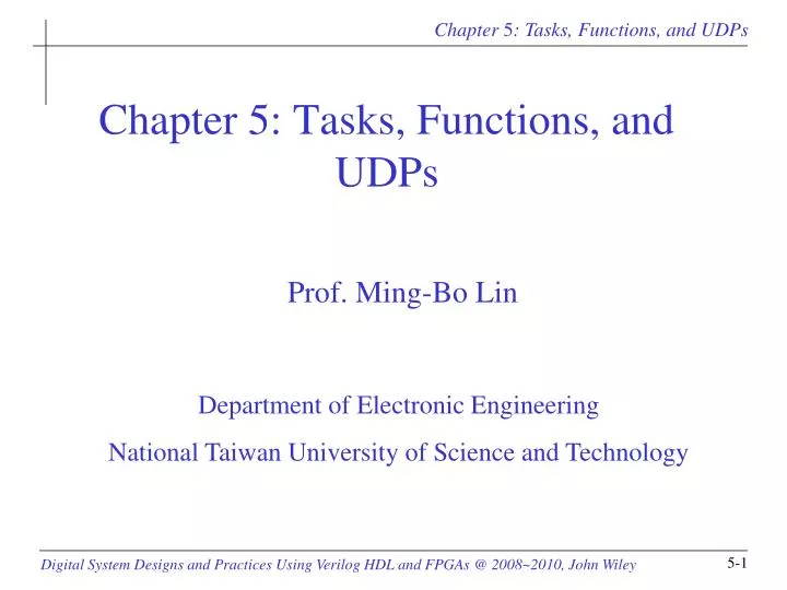 chapter 5 tasks functions and udps