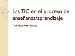 las tic en el proceso de ense anza aprendizaje