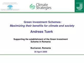 Green Investment Schemes: Maximizing their benefits for climate and society