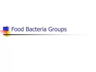 Food Bacteria Groups