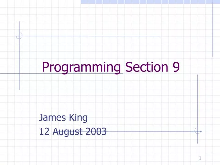 programming section 9