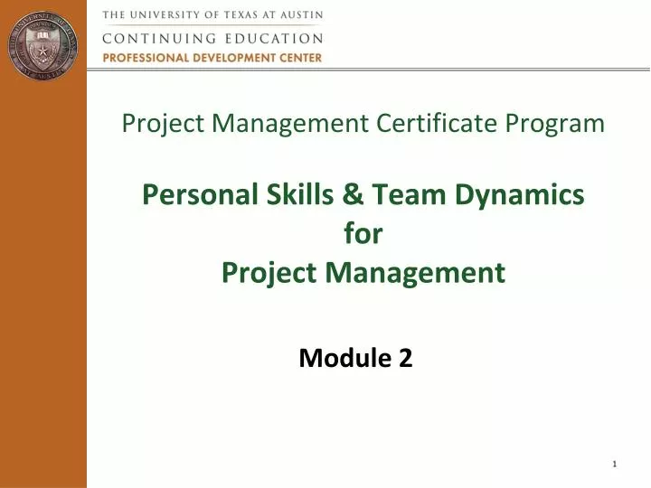project management certificate program personal skills team dynamics for project management