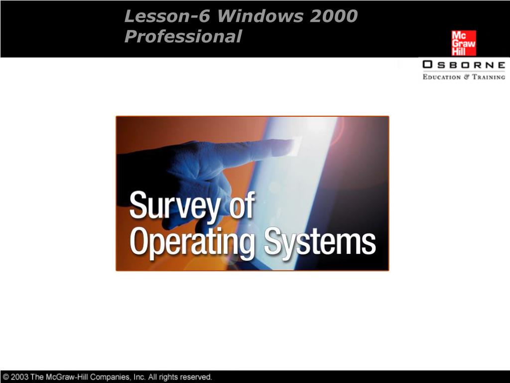 PPT - Lesson-6 Windows 2000 Professional PowerPoint Presentation, free ...