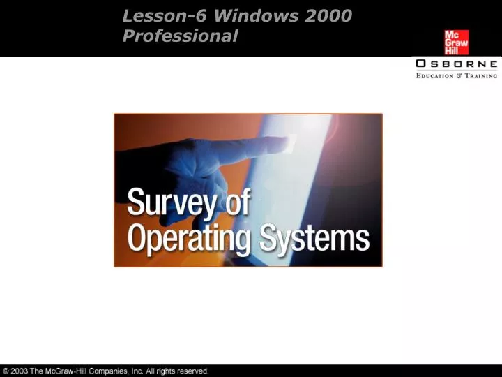 lesson 6 windows 2000 professional