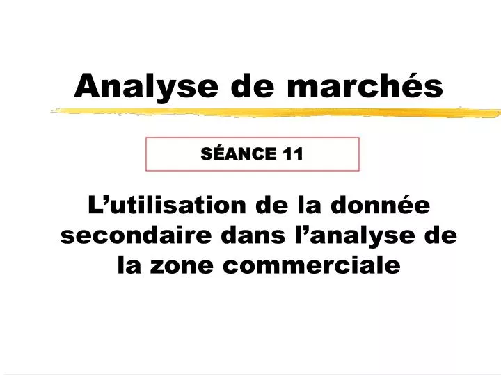 analyse de march s