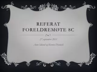 referat foreldrem te 8c