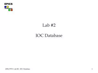 Lab #2 IOC Database