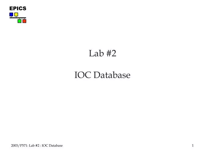 lab 2 ioc database