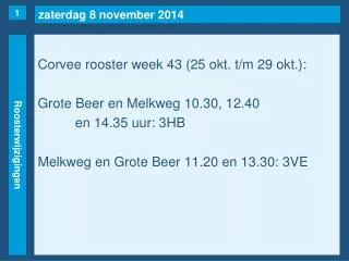 zaterdag 8 november 2014