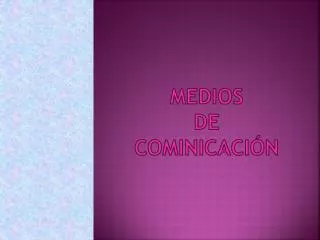 medios de cominicaci n