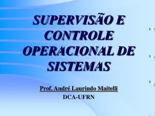 supervis o e controle operacional de sistemas