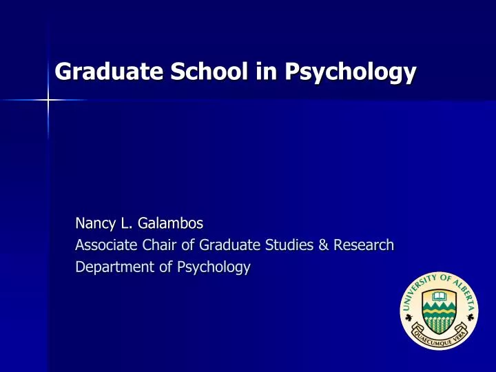 nancy l galambos associate chair of graduate studies research department of psychology