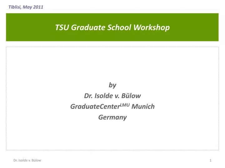 tsu graduate school workshop