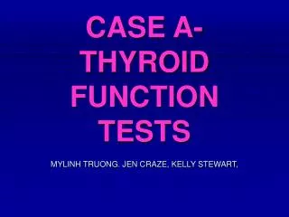 CASE A- THYROID FUNCTION TESTS