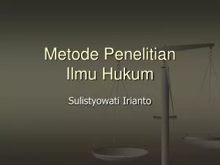 metode penelitian ilmu hukum