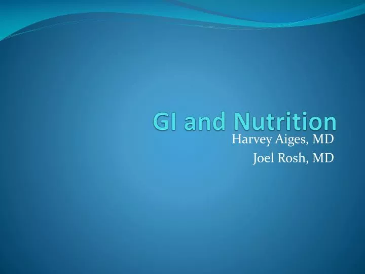 gi and nutrition
