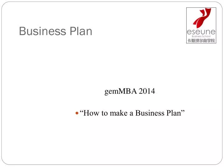 gemmba 2014 how to make a business plan