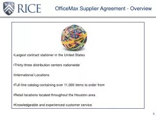 OfficeMax Supplier Agreement - Overview