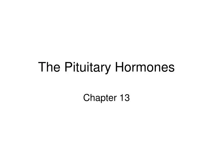 the pituitary hormones