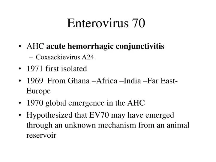 enterovirus 70