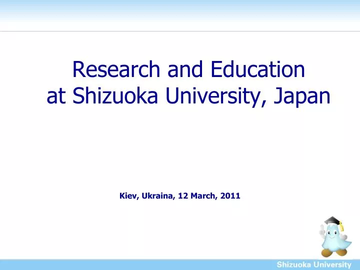 research and education at shizuoka university japan