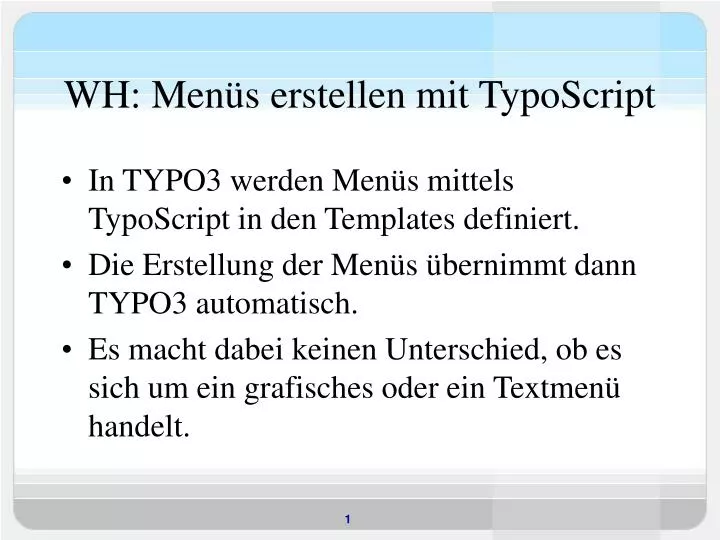 wh men s erstellen mit typoscript