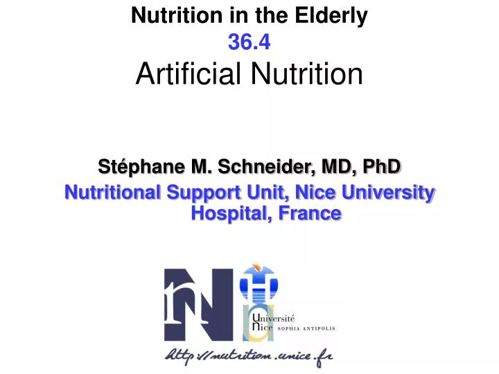 nutrition in the elderly 36 4 artificial nutrition