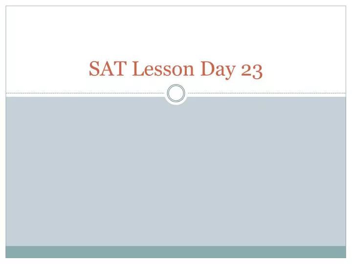 sat lesson day 23