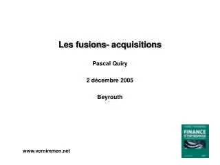 les fusions acquisitions