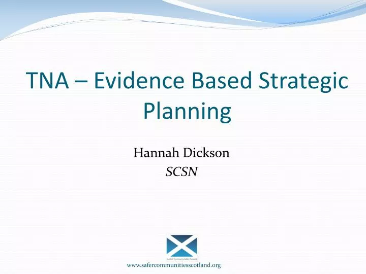 tna evidence based strategic planning