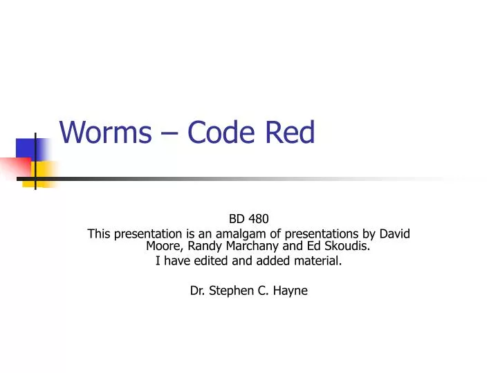 worms code red