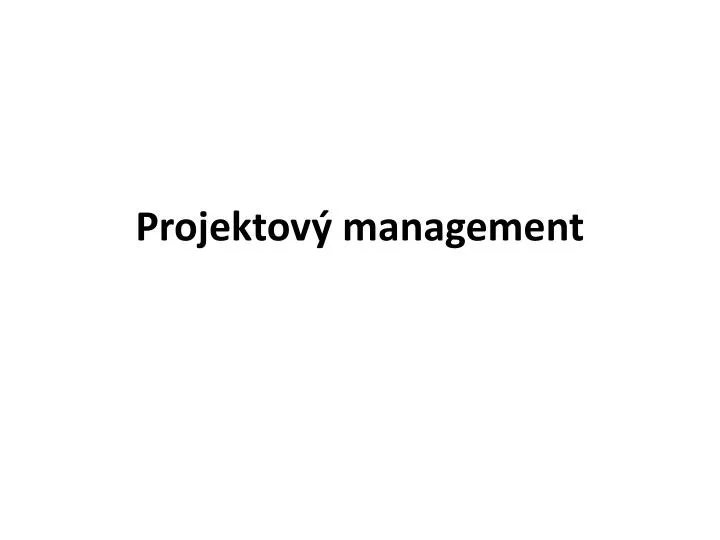 projektov management