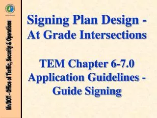 Application Guidelines - Guide Signing