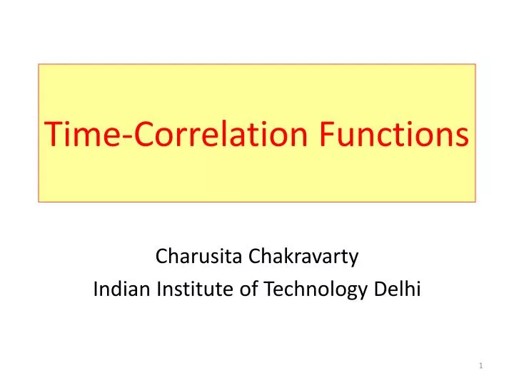 time correlation functions
